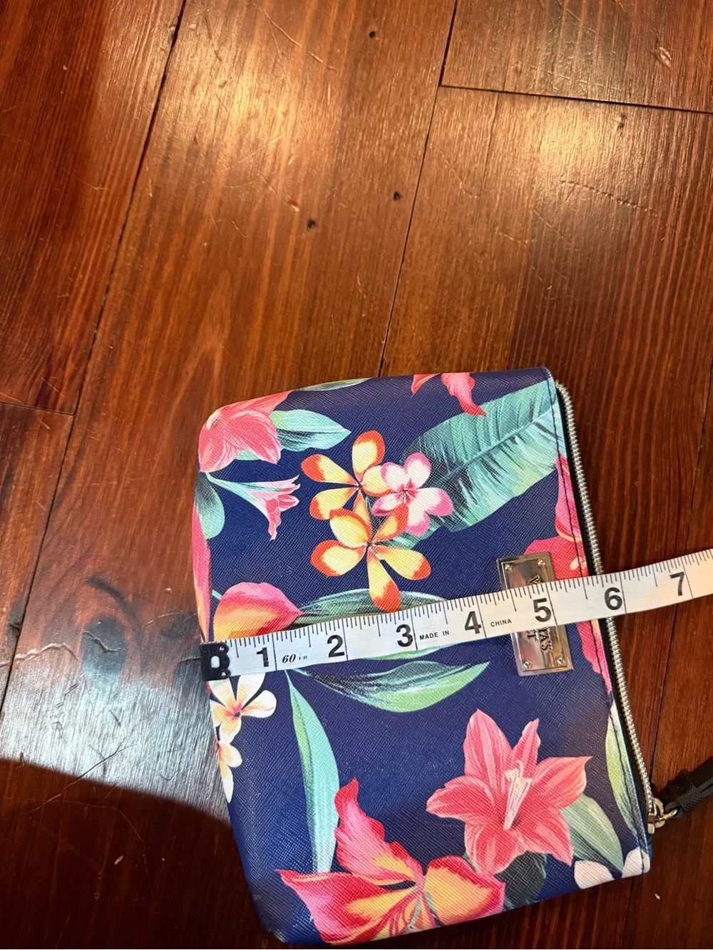 Victoria's Secret Navy Tropical Floral Cosmetic Pouch